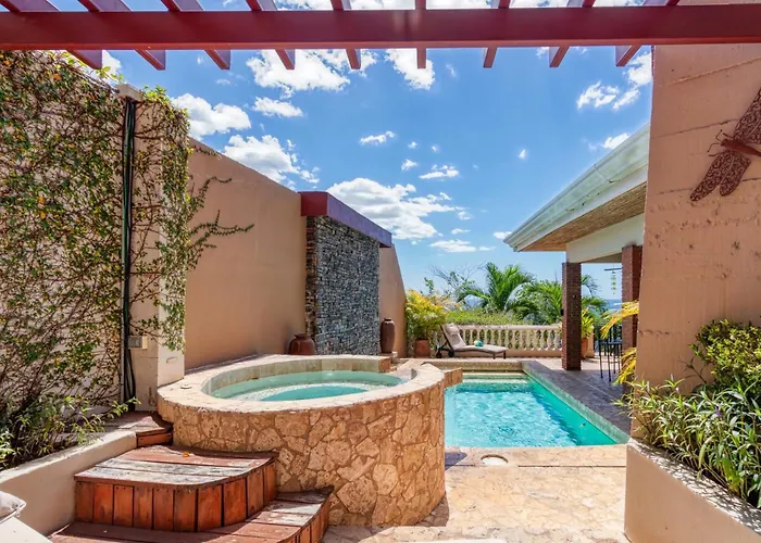 Oceanview With Wrap-around Terrace, Private Pool, Hot Tub, And